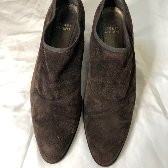 Stuart Weitzman Brown Suede Booties - Picture 3 of 6